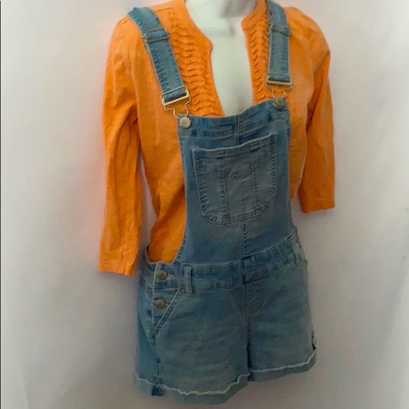Vintage Pants - Vintage Denim Jean Overall Shorts Shortalls